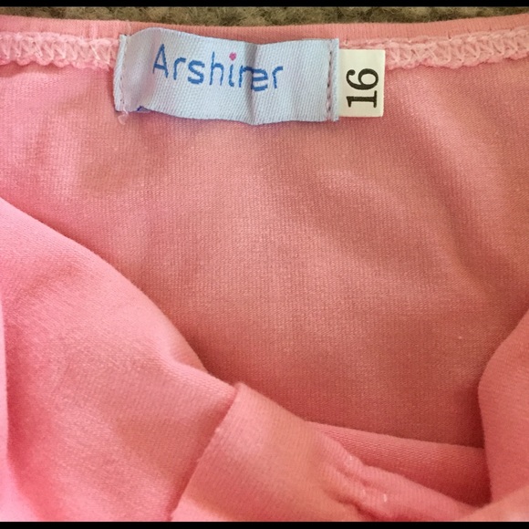 Arshiner Pink Leotard Girls Sz 16 - Picture 3 of 5